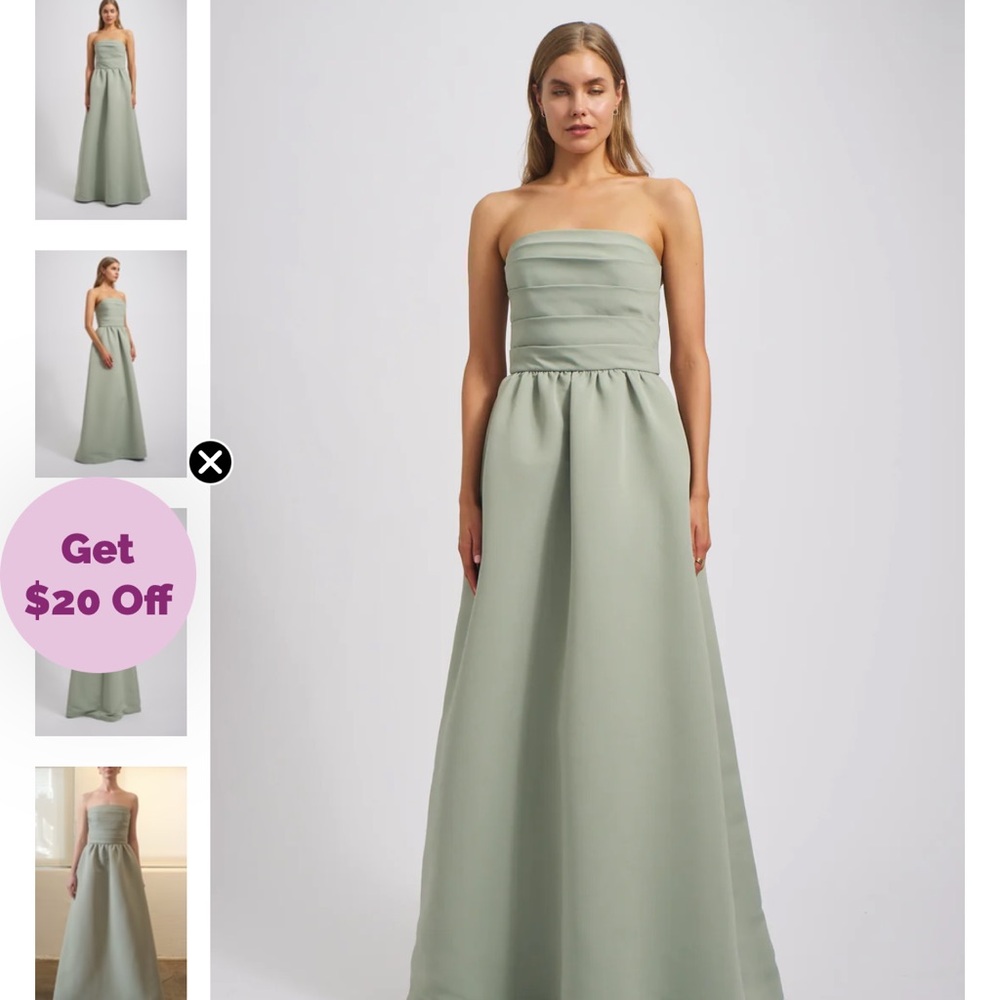 Amsale Bridesmaid Dress Arabella GB291A in ICE